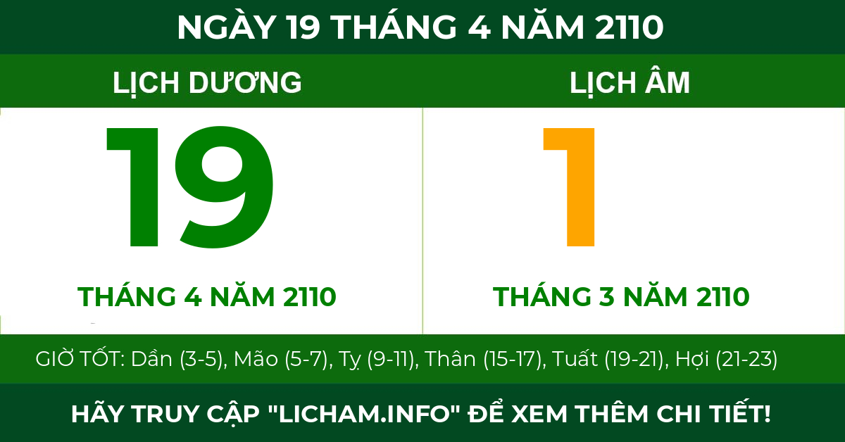 lịch âm ngày 19 tháng 4 năm 2110