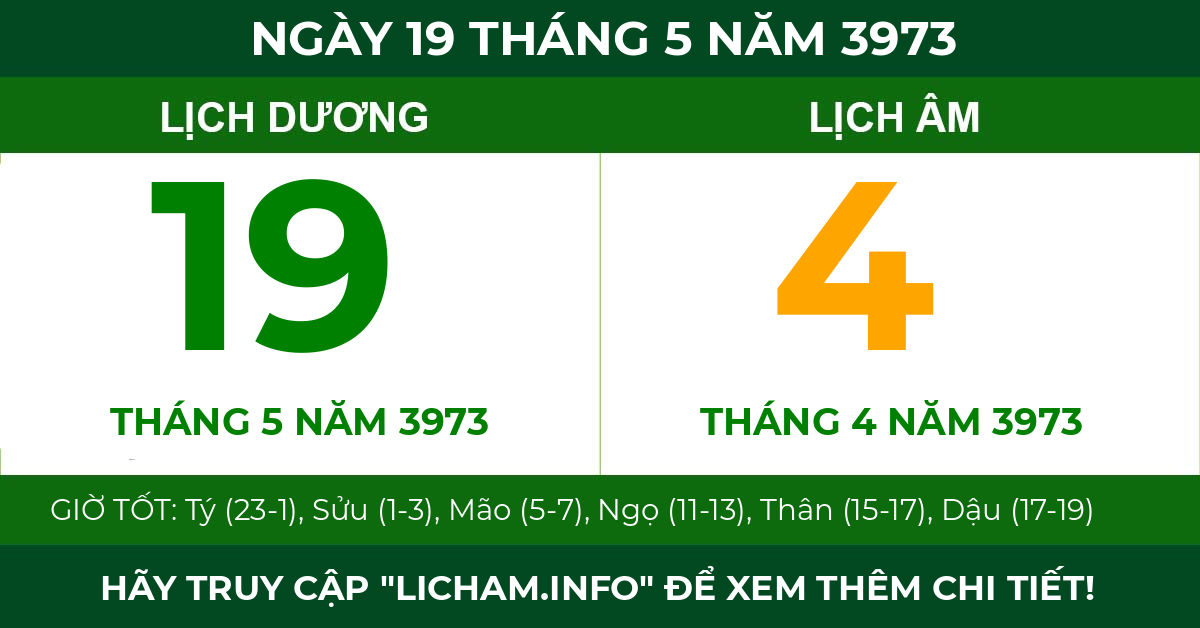 lịch âm ngày 19 tháng 5 năm 3973