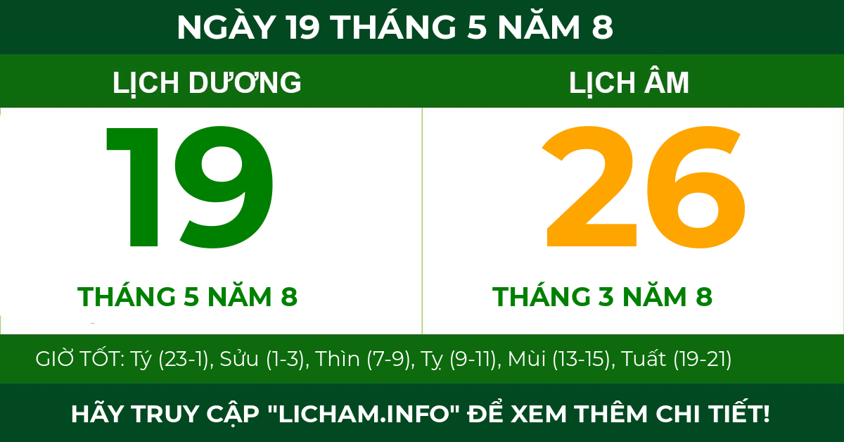 lịch âm ngày 19 tháng 5 năm 8