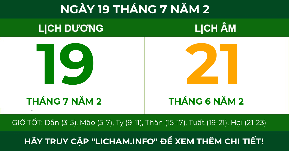 lịch âm ngày 19 tháng 7 năm 2