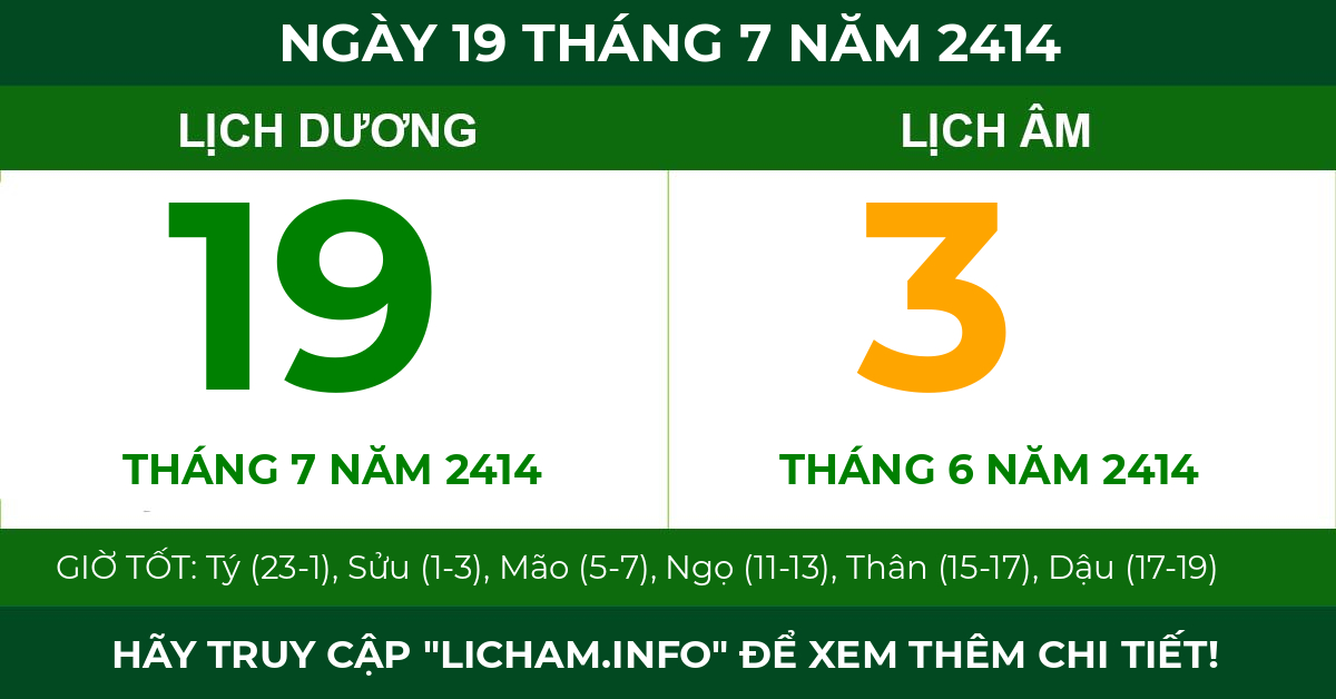 lịch âm ngày 19 tháng 7 năm 2414