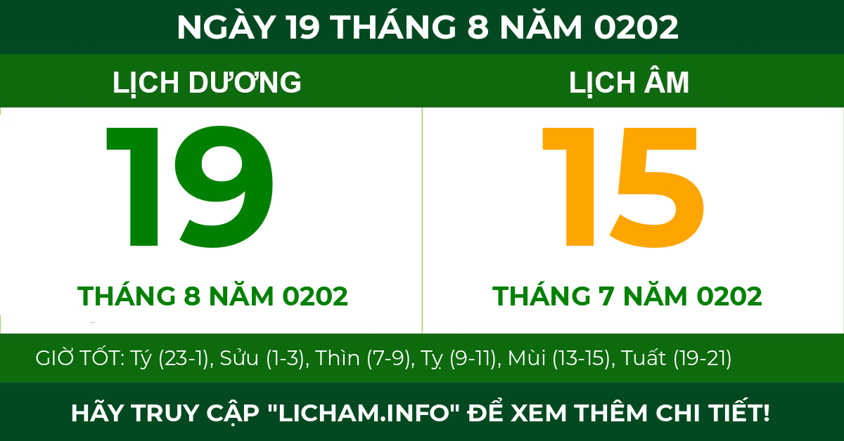 lịch âm ngày 19 tháng 8 năm 0202
