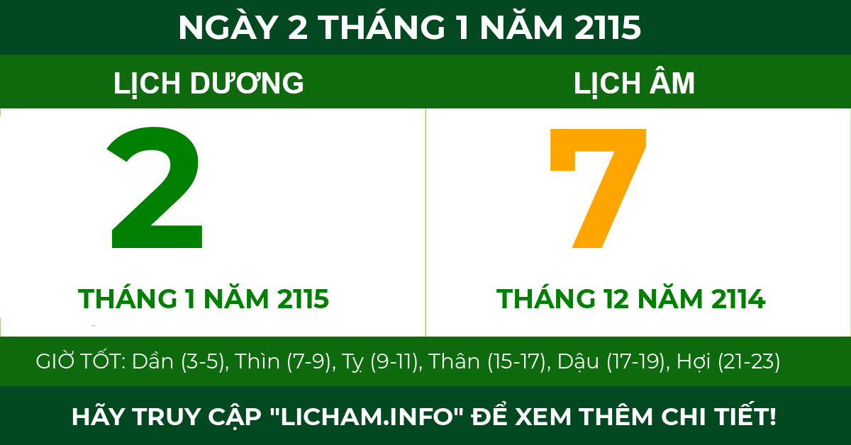 lịch âm ngày 2 tháng 1 năm 2115