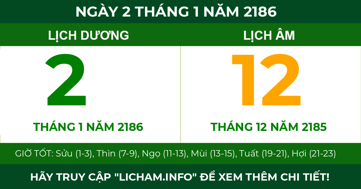 lịch âm ngày 2 tháng 1 năm 2186