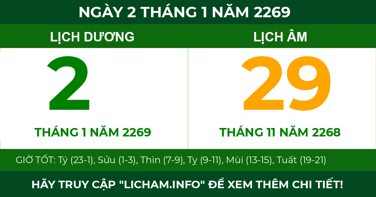 lịch âm ngày 2 tháng 1 năm 2269