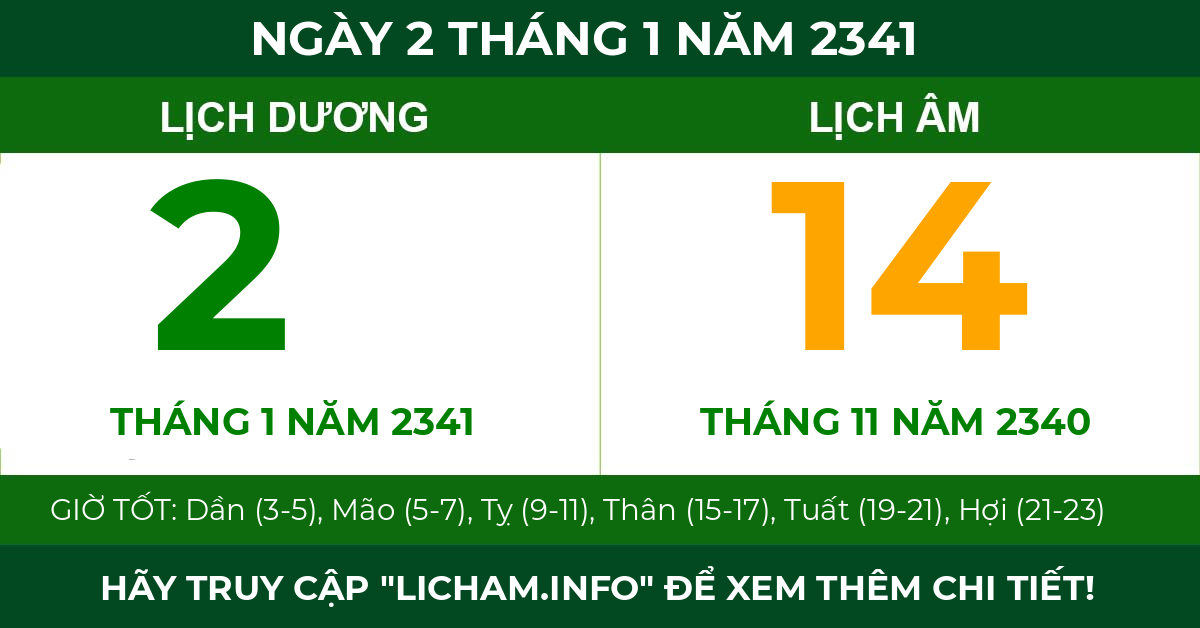 lịch âm ngày 2 tháng 1 năm 2341