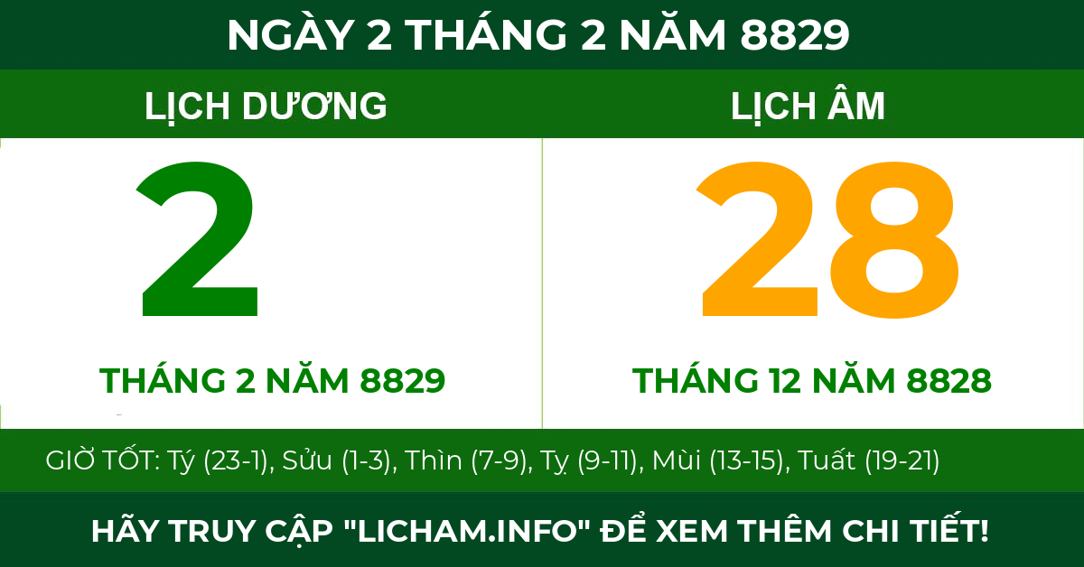 lịch âm ngày 2 tháng 2 năm 8829