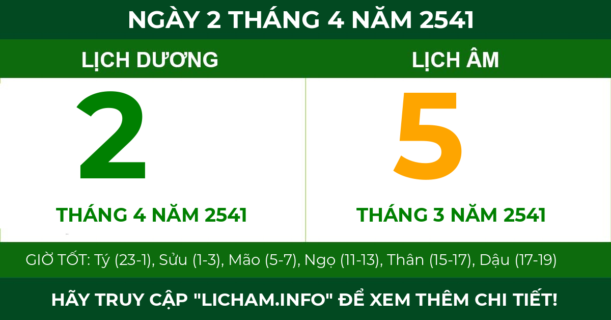 lịch âm ngày 2 tháng 4 năm 2541