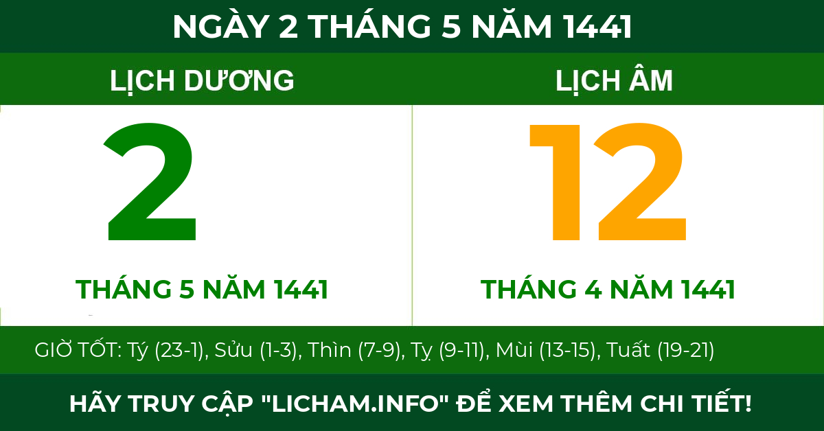 lịch âm ngày 2 tháng 5 năm 1441
