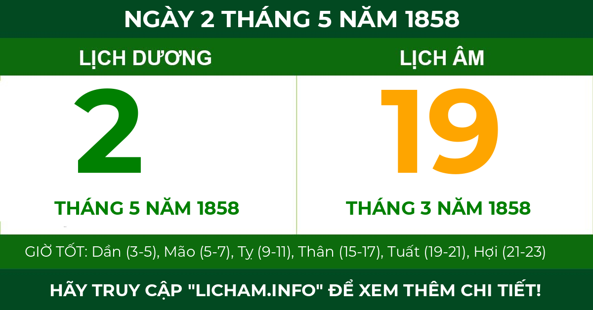 lịch âm ngày 2 tháng 5 năm 1858