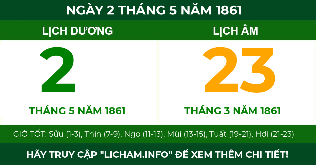 lịch âm ngày 2 tháng 5 năm 1861