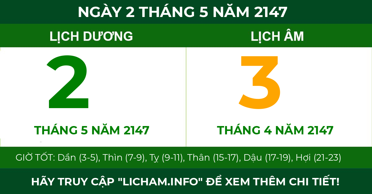 lịch âm ngày 2 tháng 5 năm 2147