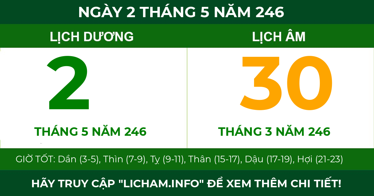 lịch âm ngày 2 tháng 5 năm 246