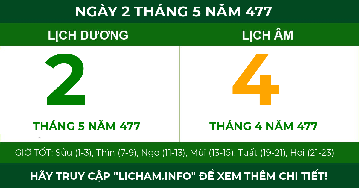 lịch âm ngày 2 tháng 5 năm 477