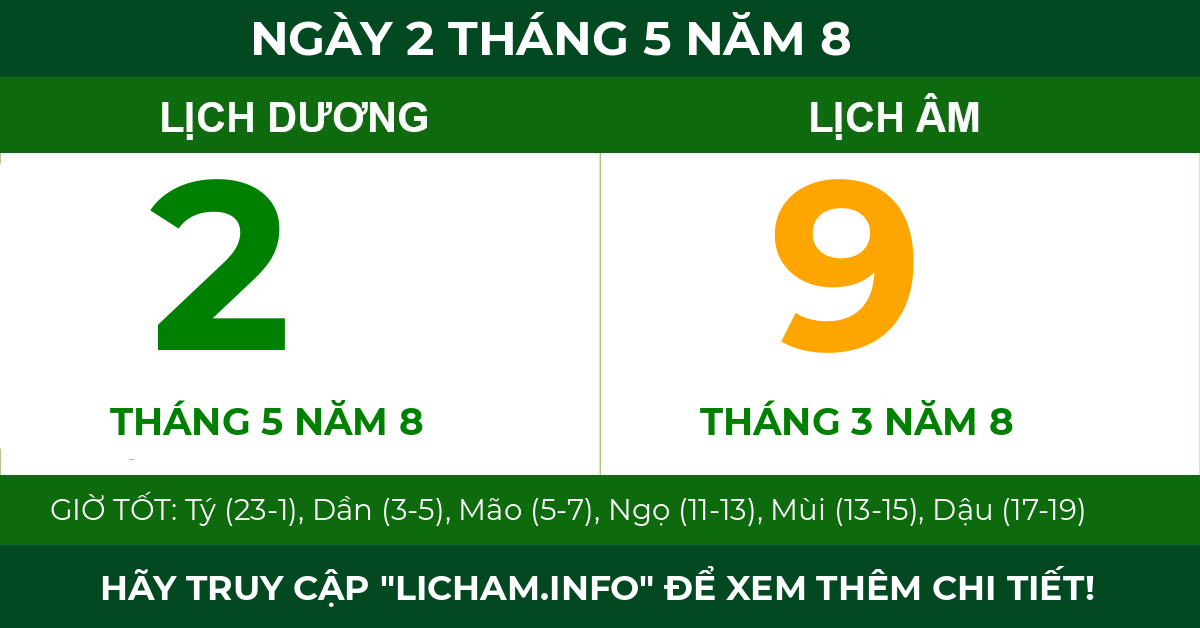 lịch âm ngày 2 tháng 5 năm 8