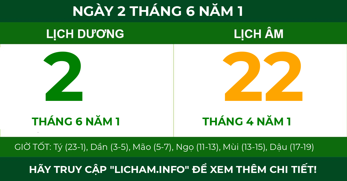 lịch âm ngày 2 tháng 6 năm 1