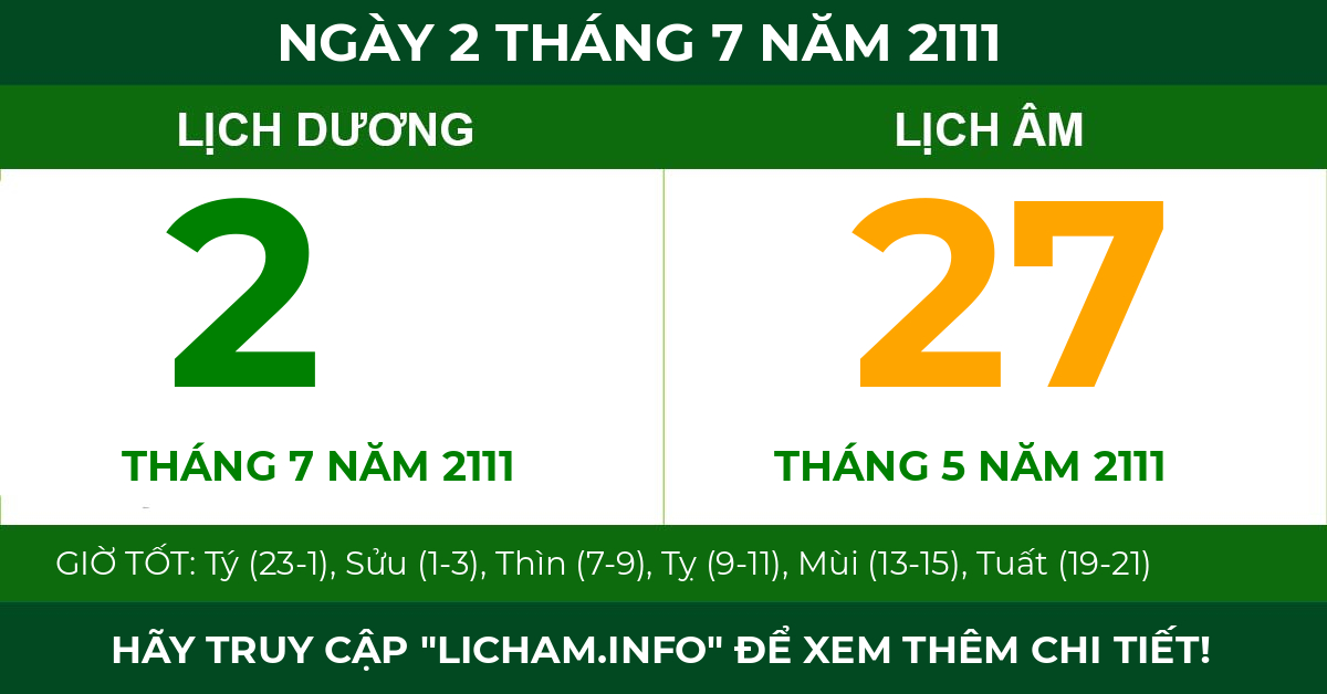 lịch âm ngày 2 tháng 7 năm 2111