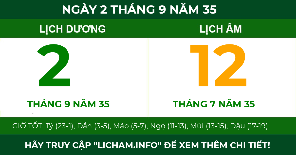lịch âm ngày 2 tháng 9 năm 35