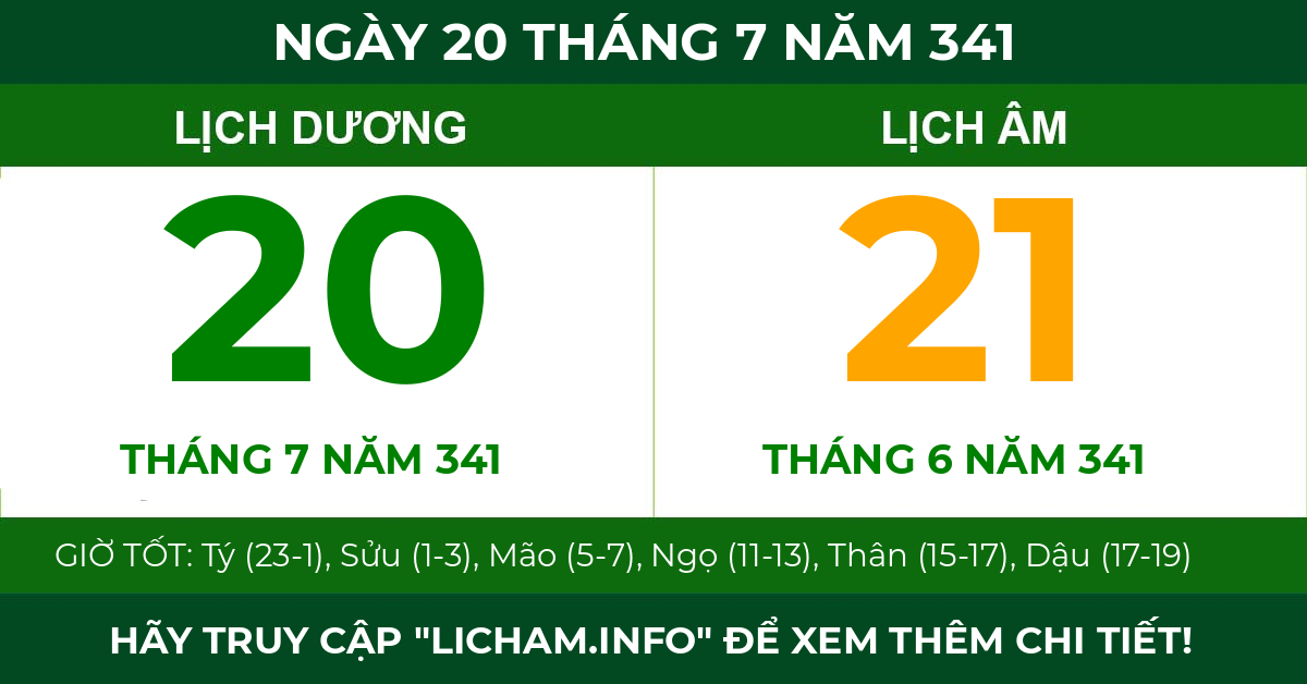 lịch âm ngày 20 tháng 7 năm 341