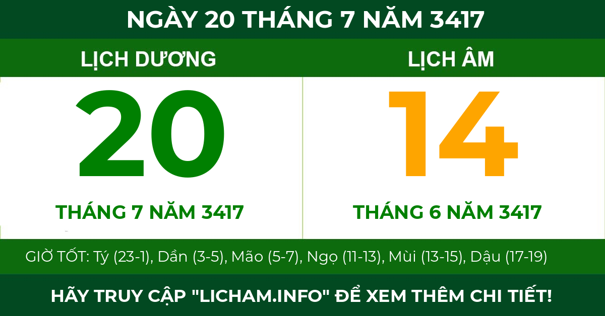 lịch âm ngày 20 tháng 7 năm 3417