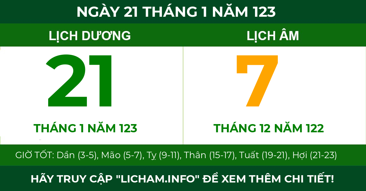 lịch âm ngày 21 tháng 1 năm 123
