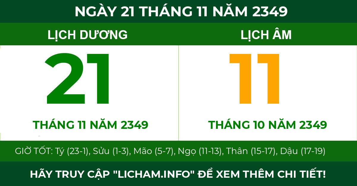 lịch âm ngày 21 tháng 11 năm 2349