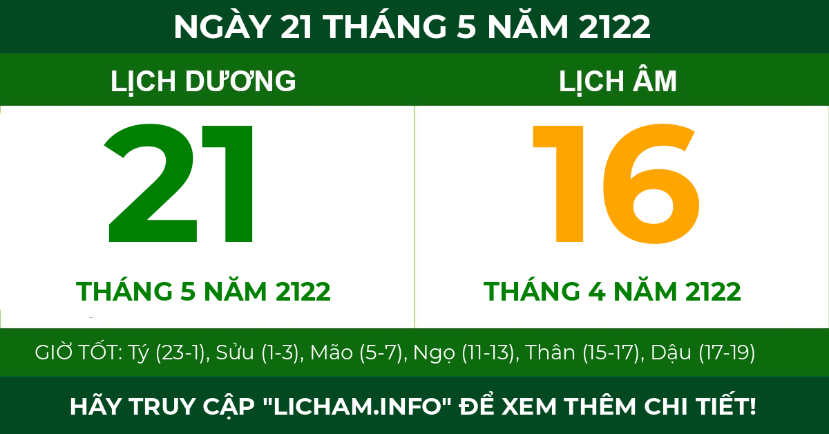 lịch âm ngày 21 tháng 5 năm 2122