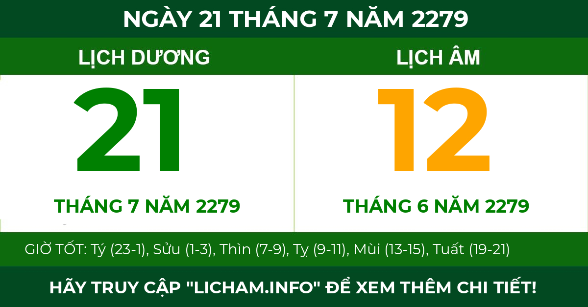 lịch âm ngày 21 tháng 7 năm 2279