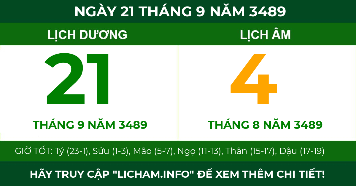 lịch âm ngày 21 tháng 9 năm 3489