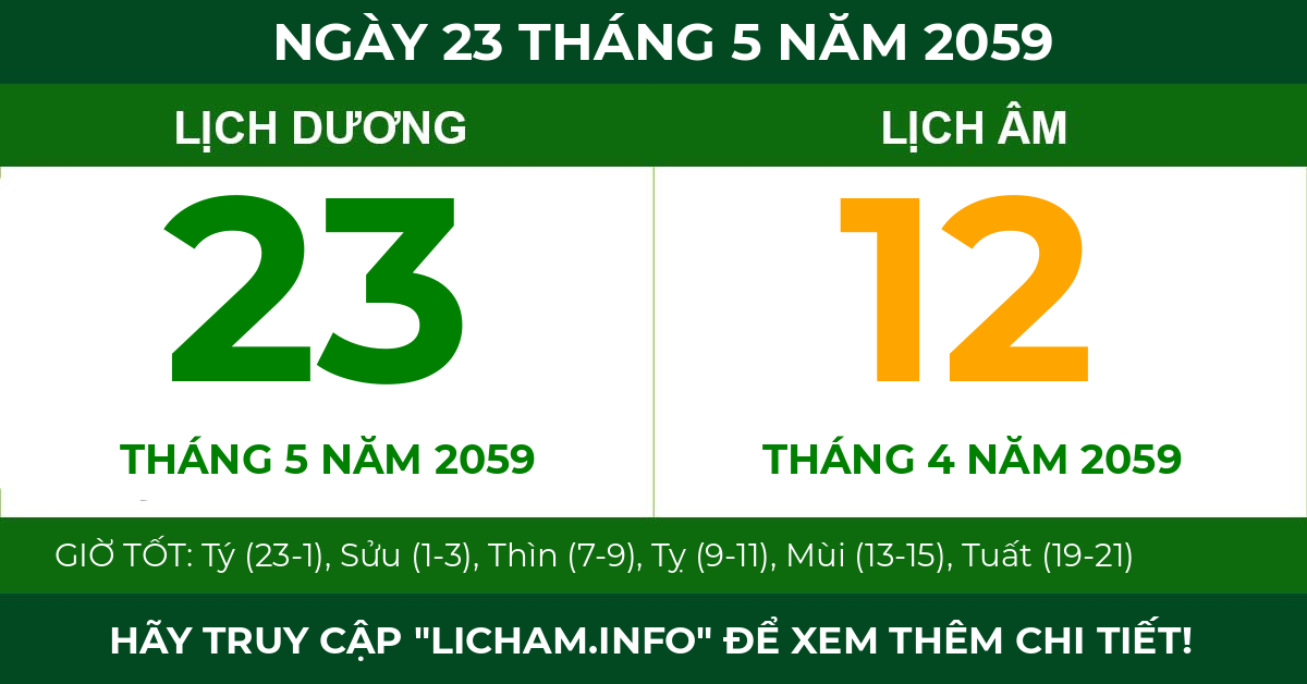 lịch âm ngày 23 tháng 5 năm 2059