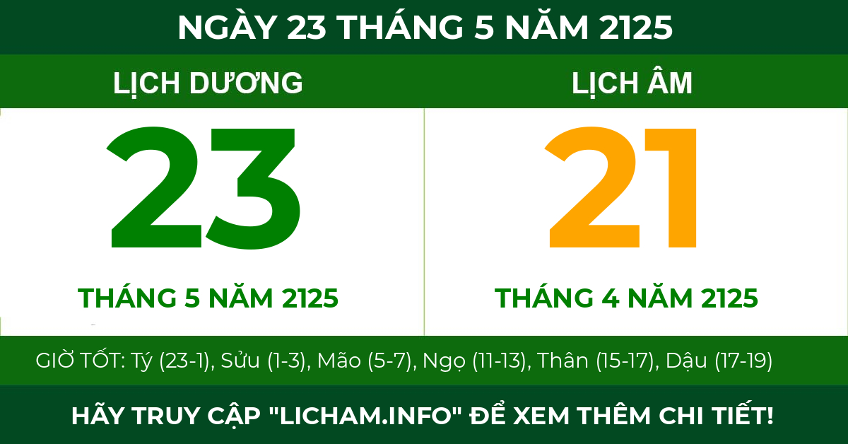 lịch âm ngày 23 tháng 5 năm 2125
