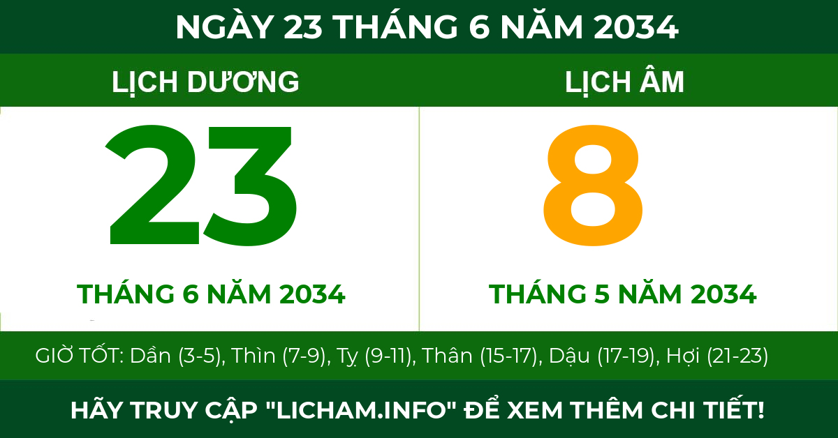 lịch âm ngày 23 tháng 6 năm 2034