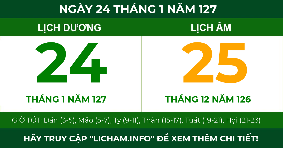 lịch âm ngày 24 tháng 1 năm 127