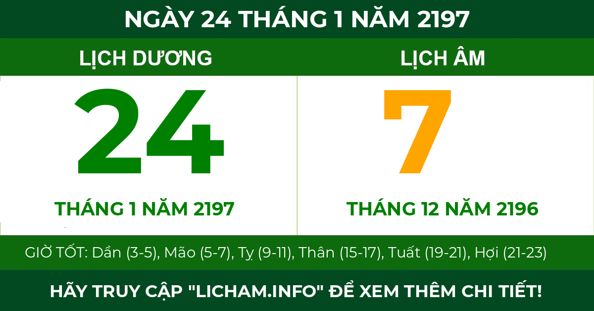 lịch âm ngày 24 tháng 1 năm 2197