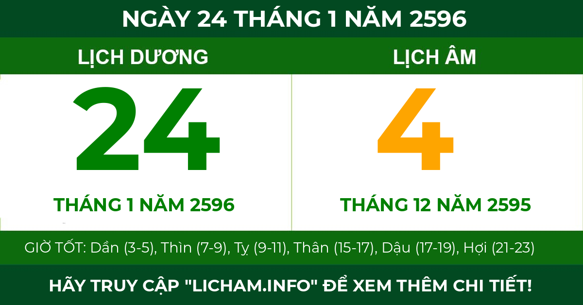 lịch âm ngày 24 tháng 1 năm 2596