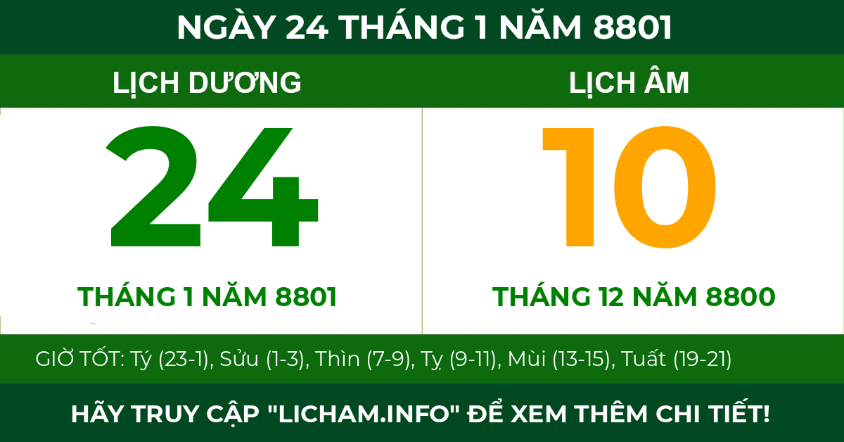 lịch âm ngày 24 tháng 1 năm 8801