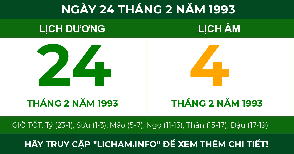 lịch âm ngày 24 tháng 2 năm 1993