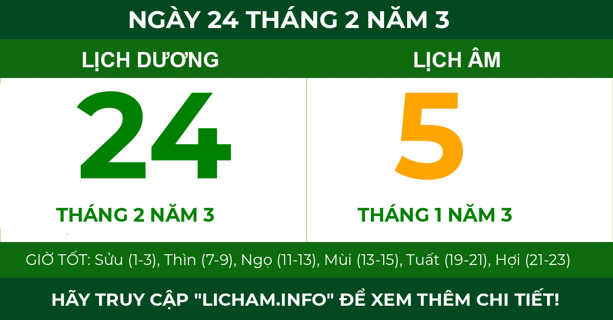 lịch âm ngày 24 tháng 2 năm 3