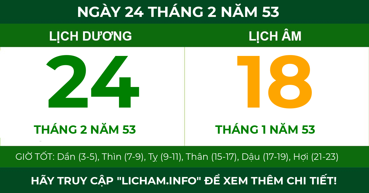 lịch âm ngày 24 tháng 2 năm 53