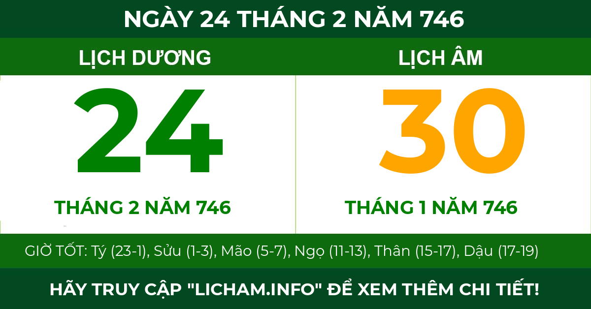 lịch âm ngày 24 tháng 2 năm 746