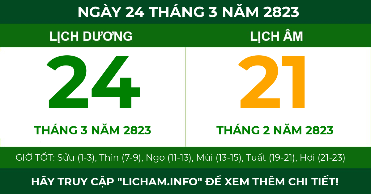 lịch âm ngày 24 tháng 3 năm 2823