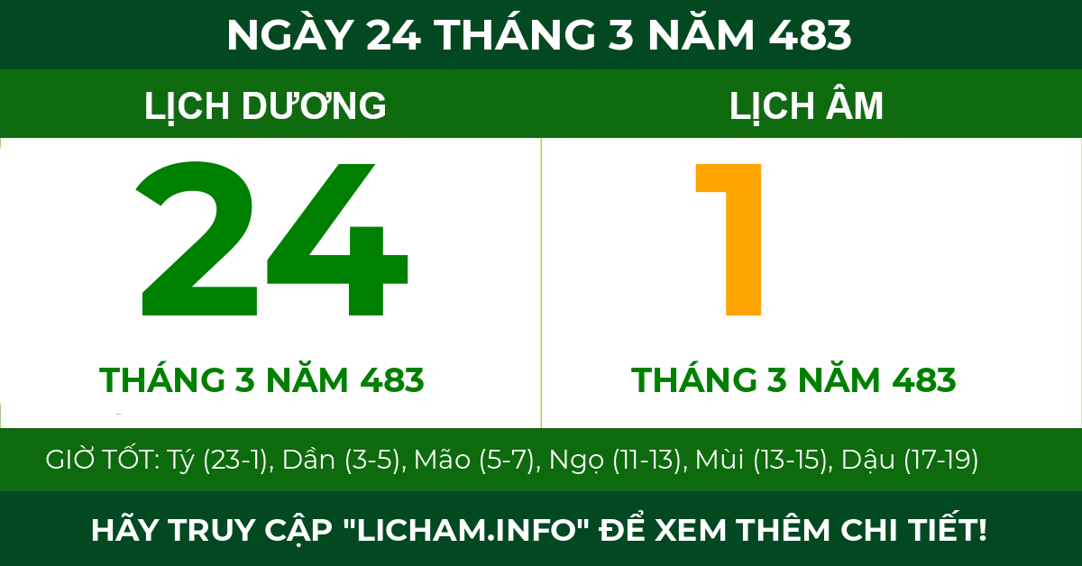 lịch âm ngày 24 tháng 3 năm 483