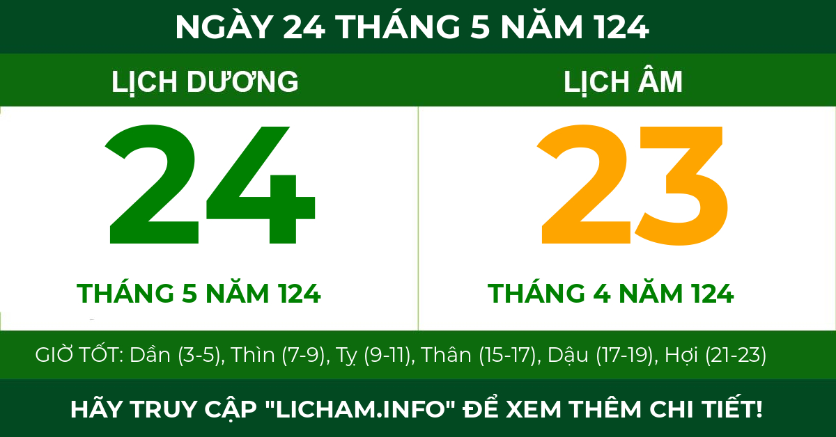 lịch âm ngày 24 tháng 5 năm 124