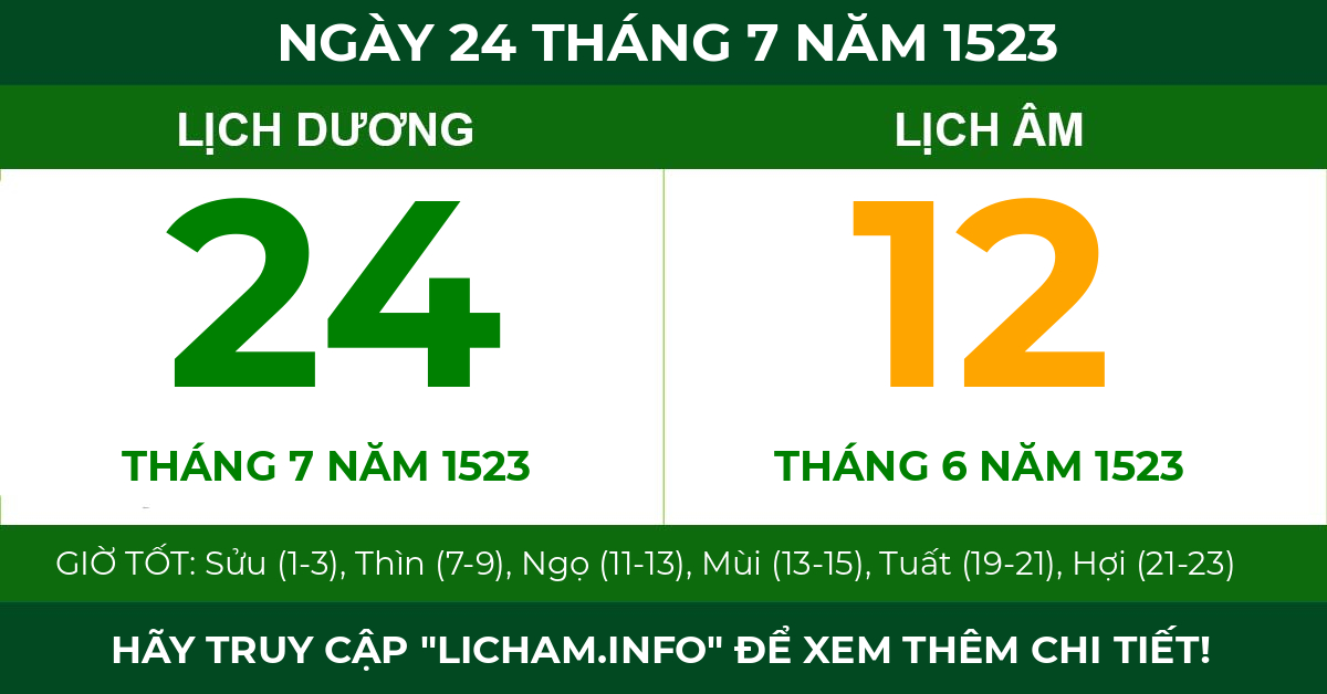 lịch âm ngày 24 tháng 7 năm 1523
