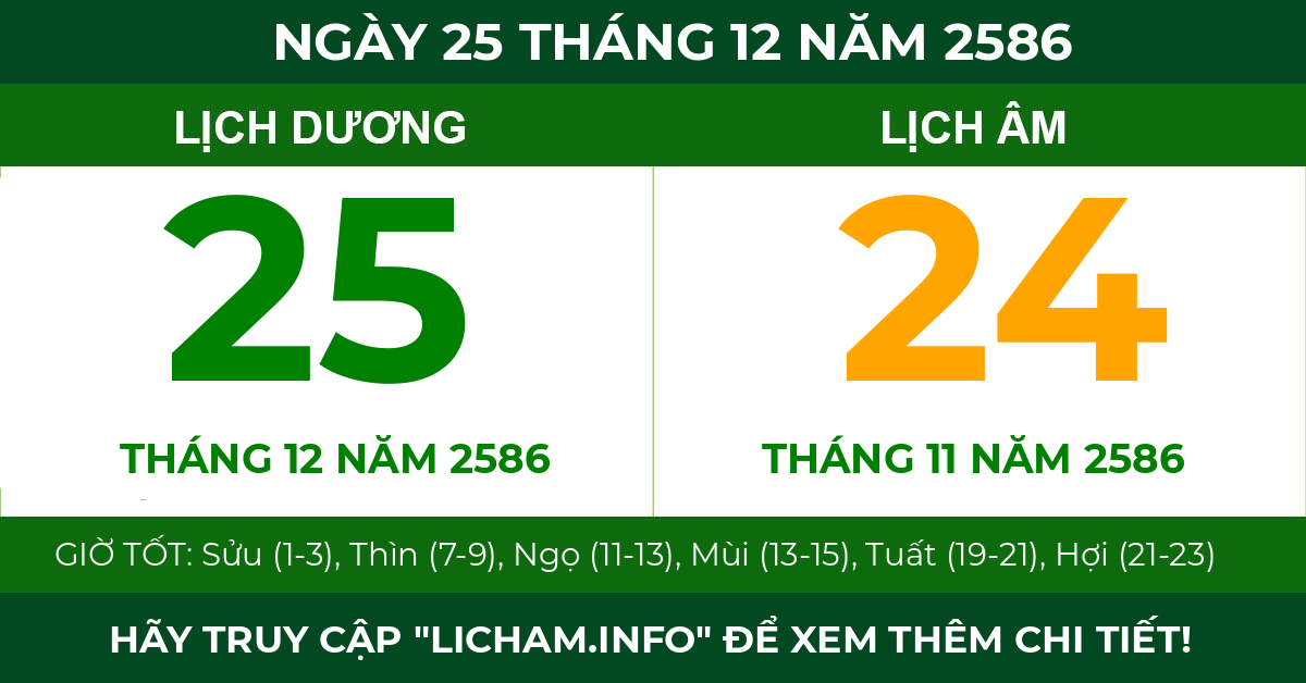lịch âm ngày 25 tháng 12 năm 2586