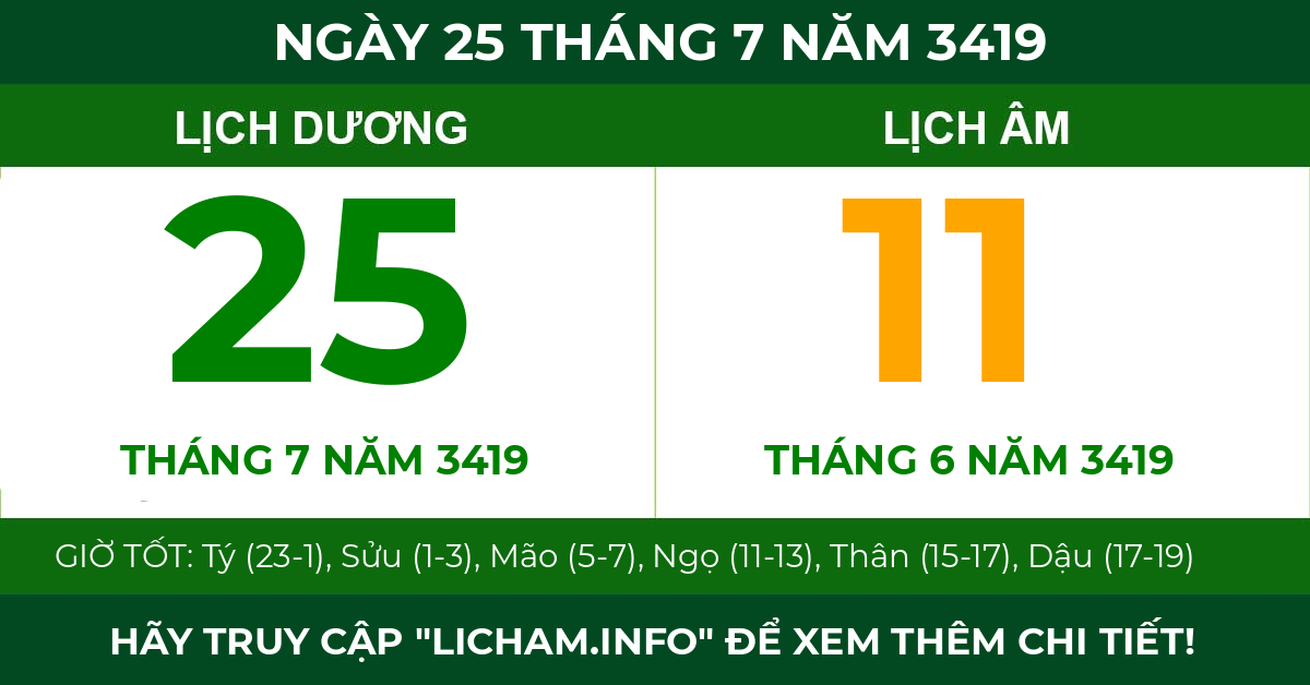 lịch âm ngày 25 tháng 7 năm 3419