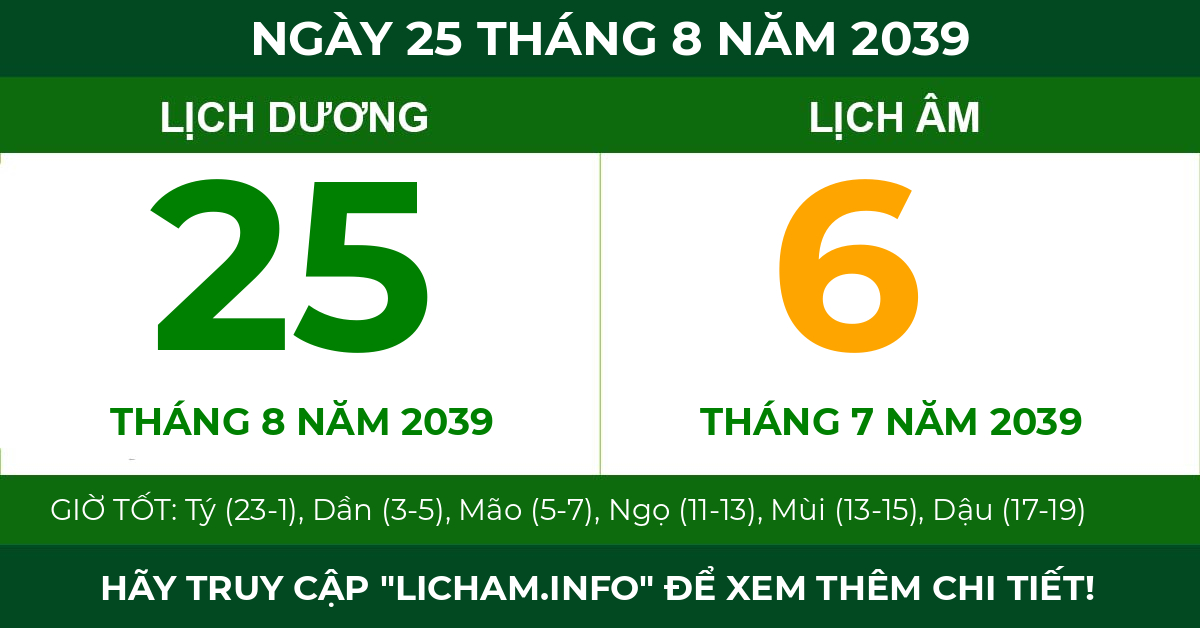 lịch âm ngày 25 tháng 8 năm 2039