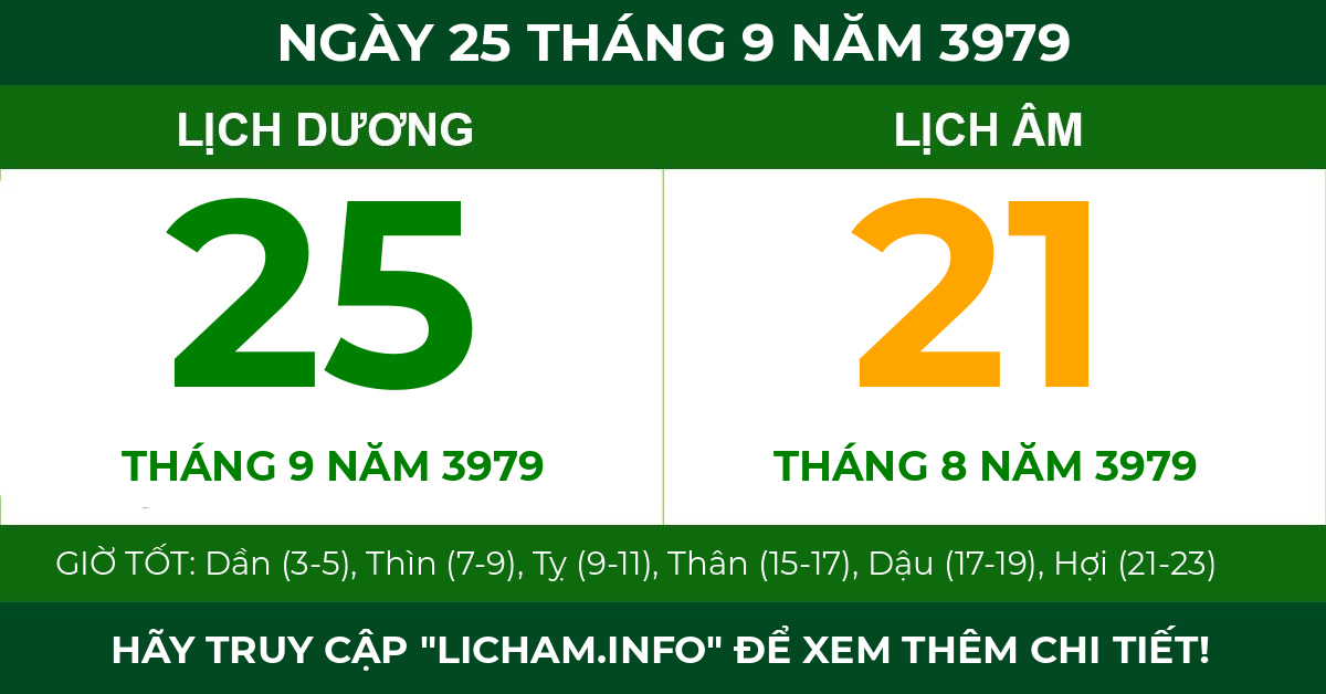 lịch âm ngày 25 tháng 9 năm 3979