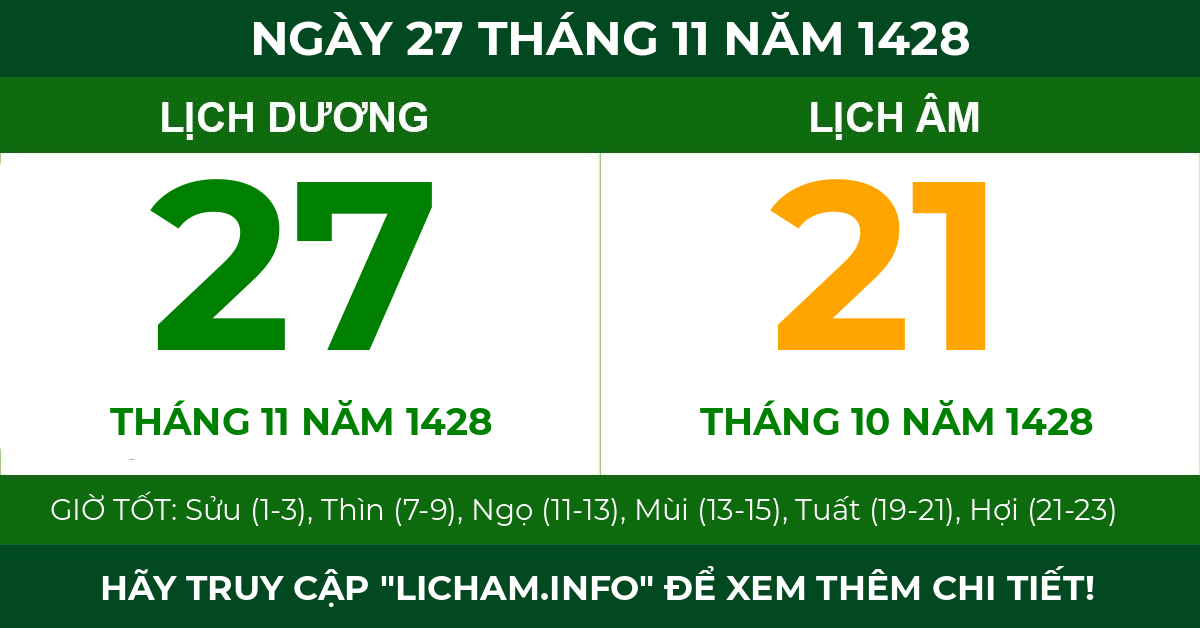 lịch âm ngày 27 tháng 11 năm 1428