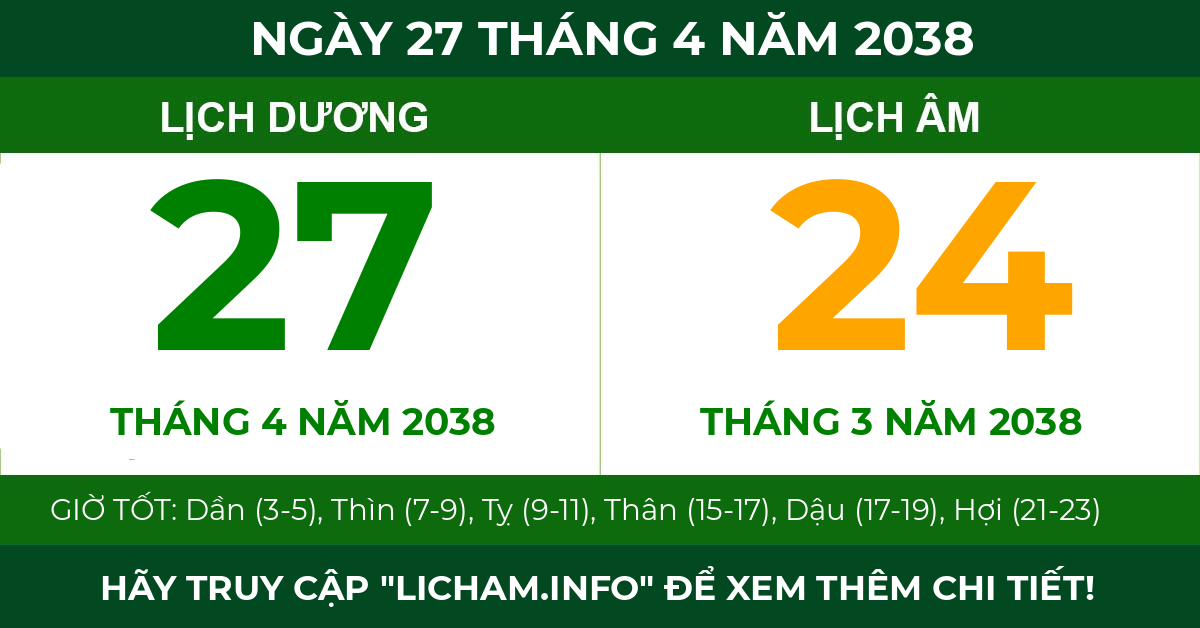 lịch âm ngày 27 tháng 4 năm 2038